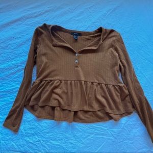 long sleeve babydoll top
